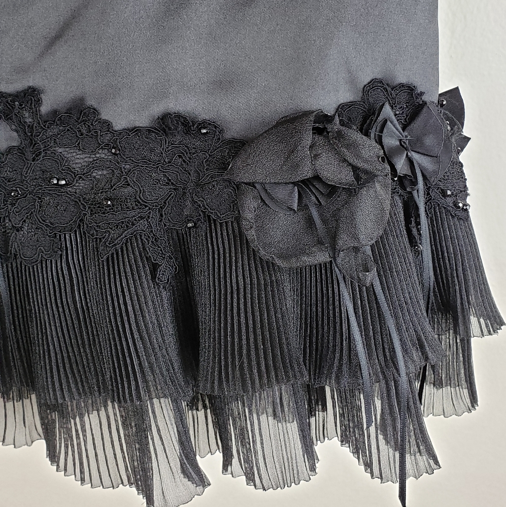 2 piece Black Evening Dress & Corset - Picture 3 of 8
